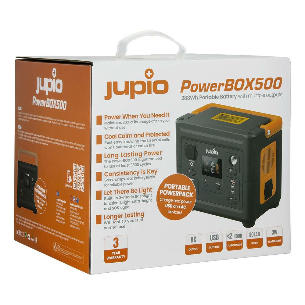 Jupio PowerBox 500 EU 288Wh LiFePO4 baterijsko napajanje 220V (JPB500EU)