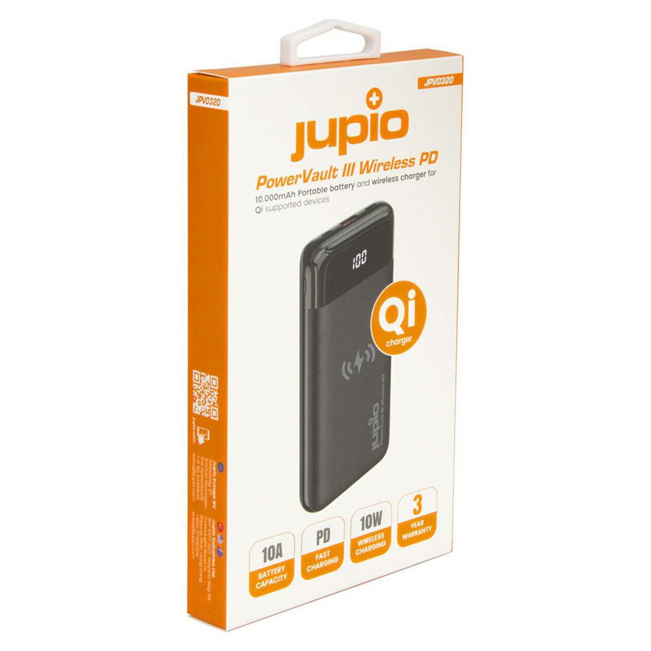 Jupio PowerVault III Wireless PD 10000mAh Powerbank USB napajanje za mobitele, smartphone Lithium-Ion Battery Pack (JPV0320)