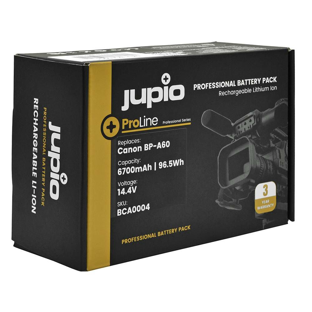 Jupio ProLine BP-A60 6700mAh 96.5Wh 14.4V baterija za Canon EOS C300 Mark II C200 C200B XF705 Lithium-Ion Battery Pack (BCA0004)