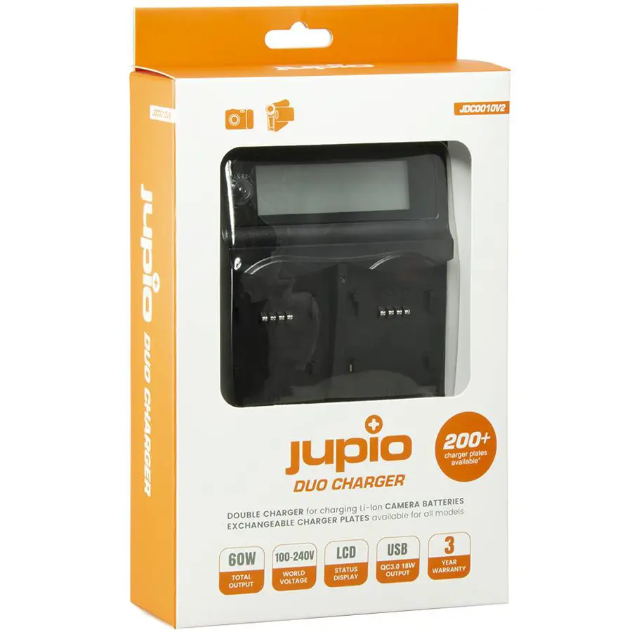 Jupio punjač Duo Charger V2 60W/4.2-17.6V (univerzalni za sve fotoaparate, potrebne pločice) (for All brands/several plates available) (not for use with JCP0001) (JDC0010V2)