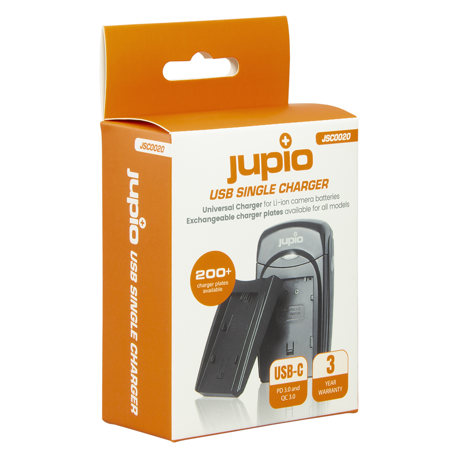 Jupio Single Charger univerzalni punjač za sve baterije for All brands (USB-C PD input) (JSC0020) (potrebna pločica za odgovarajuću bateriju)