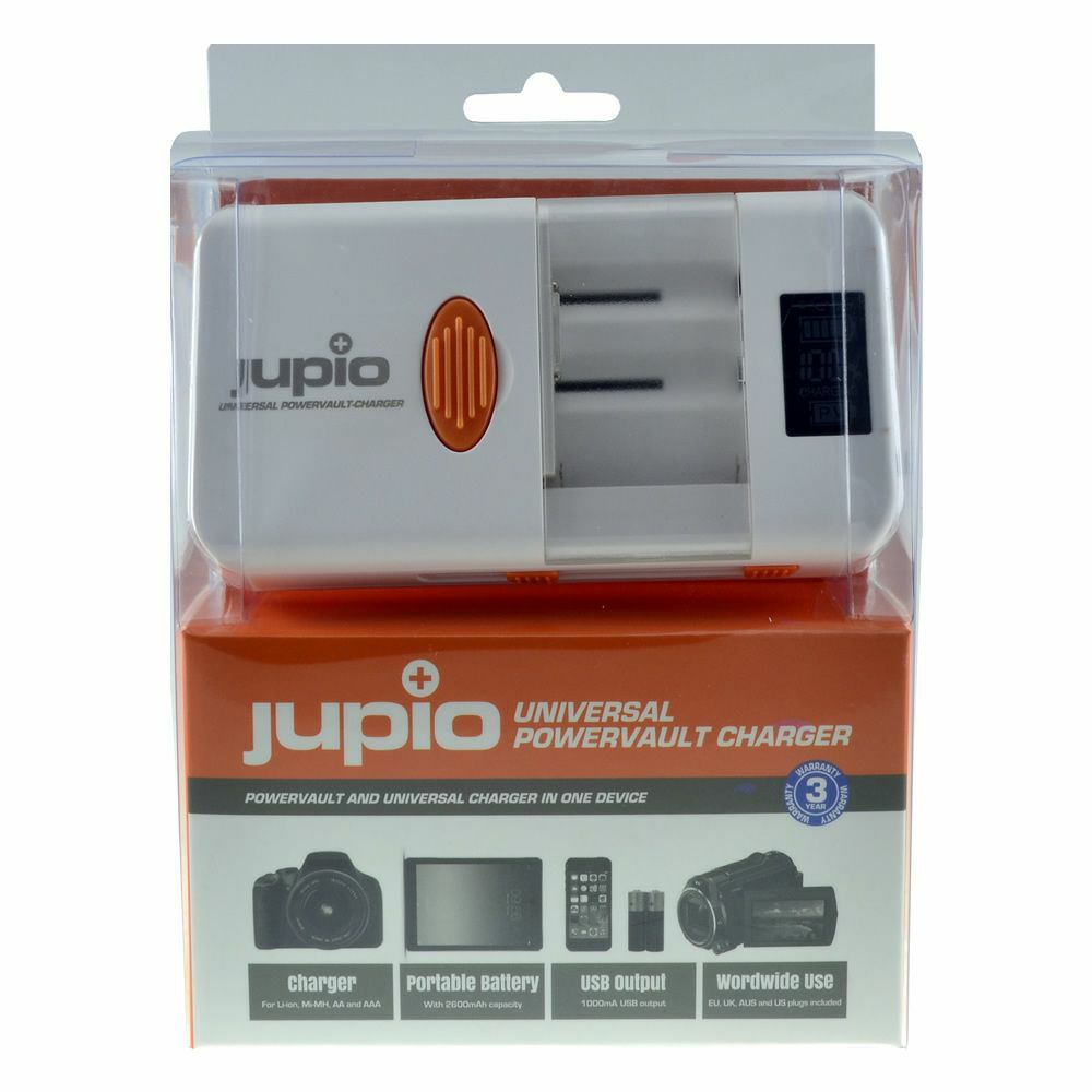 Jupio Universal Powervault-Charger univerzalni punjač za powerbank i baterije fotoaparata, kamera, mobitela, AA i AAA baterije (LUC0070)