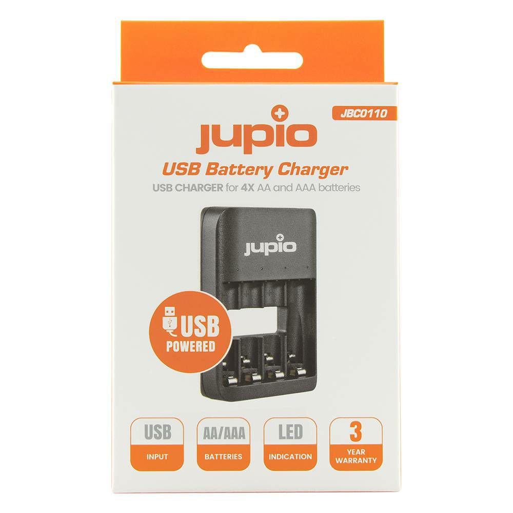 Jupio USB 4-slots Battery Charger LED punjač za 4xAA i AAA baterije (JBC0110)