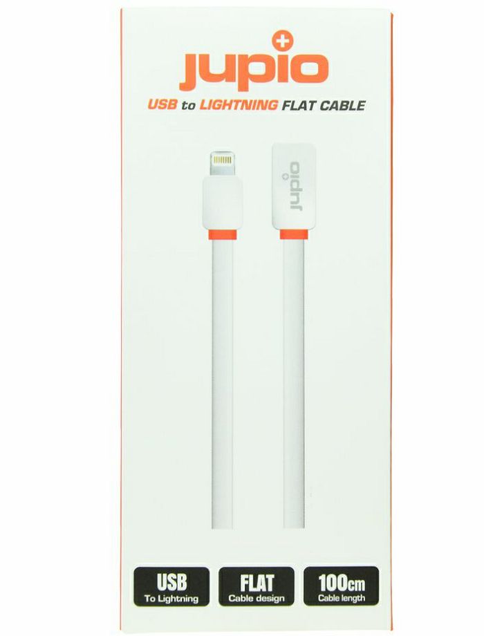 Jupio USB to Lightning Flat Cable white 1m bijeli kabel (CAB0020)