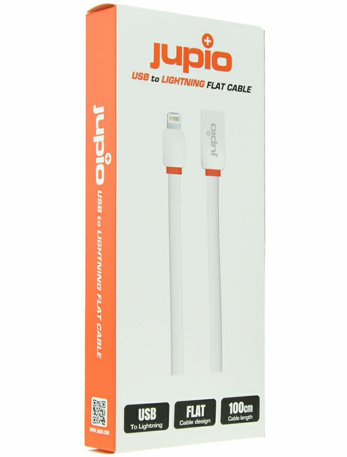 Jupio USB to Lightning Flat Cable white 1m bijeli kabel (CAB0020)
