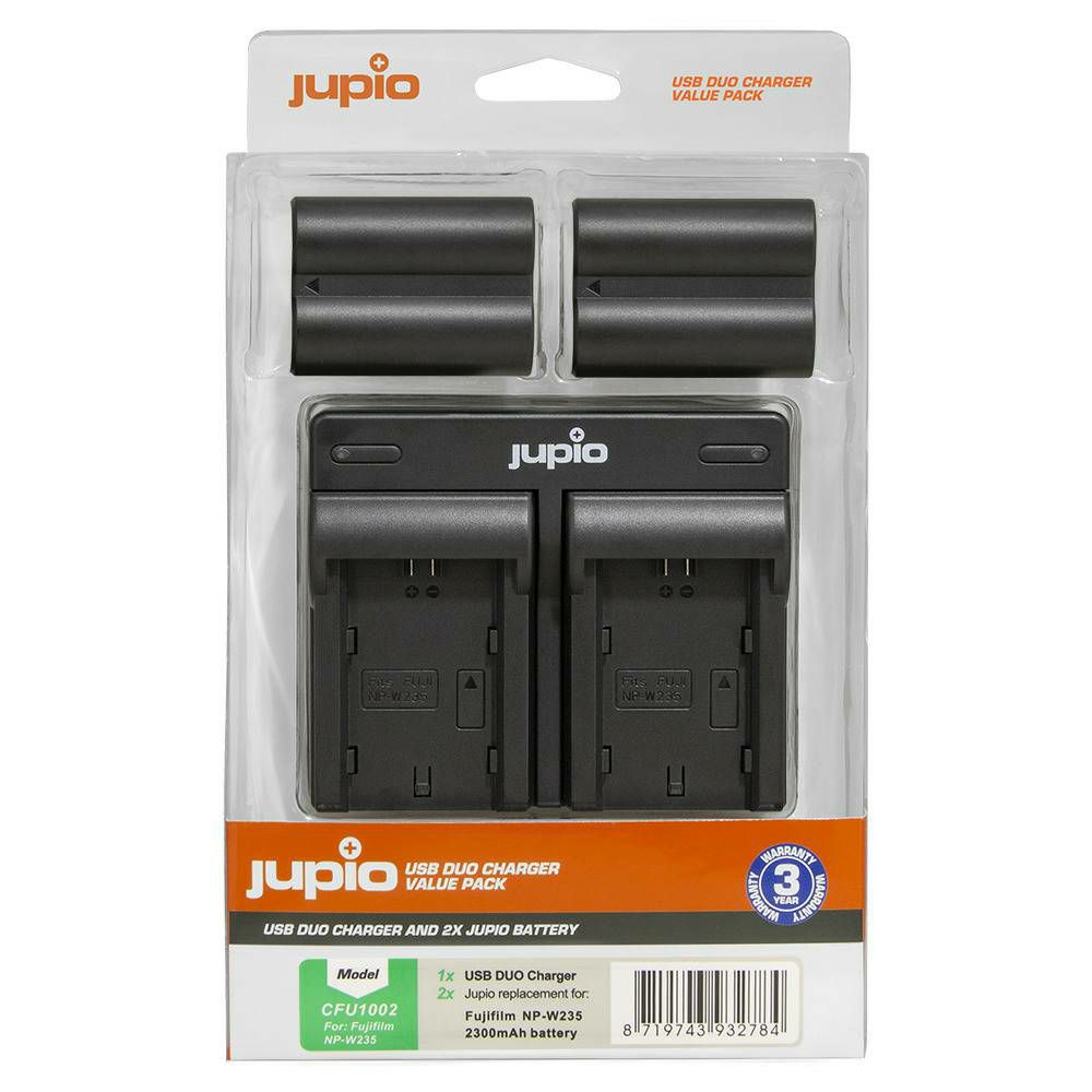 Jupio Value Pack: 2x Battery NP-W235 + USB Dual Charger baterija i punjač (CFU1002)