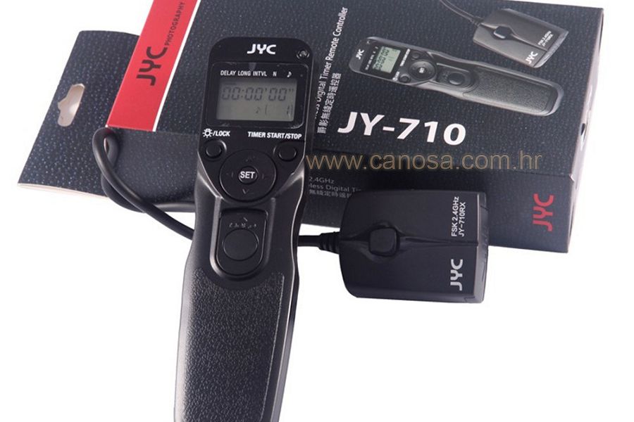 JYC JY-710-C1 timer timelapse radijski okidač za Canon 650D, 700D, 60D, 70D, 600D, 550D, 500D, 1100D, 450D, 1000D