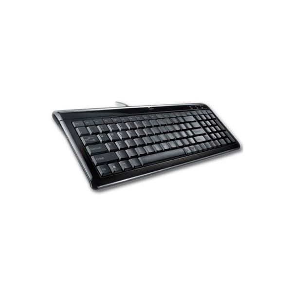 Keyboard LOGITECH Ultra-Flat Keyboard USB/PS/2 Black, Retail, 1pk