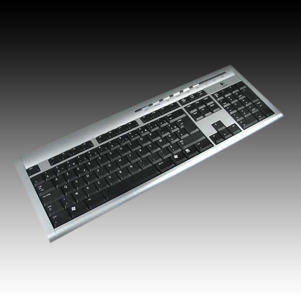 Keyboard LOGITECH UltraX Premium USB, Spill Resistant Design, Black, Bulk, 1pk