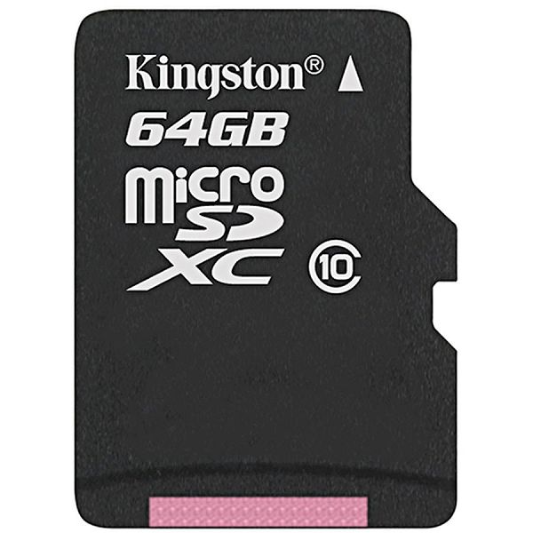 Kingston 64GB microSDXC Class 10 Flash Card Single Pack w/o Adapter