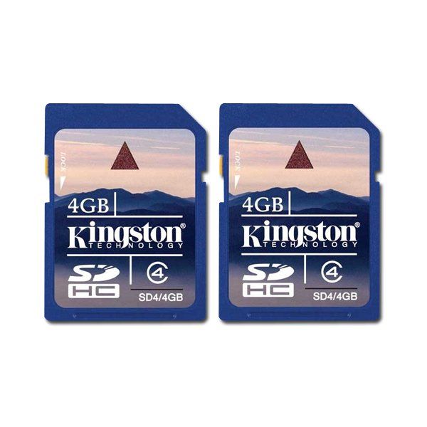 KINGSTON Memory ( flash cards ) 4GB Secure Digital High Capacity x 2 Class 4, 1pcs