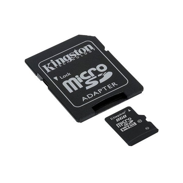 KINGSTON Memory ( flash cards ) 8GB Micro SDHC Class 10, Plastic, 1pcs with SD adapter