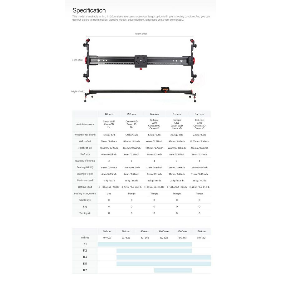 KONOVA Slider K7 120cm