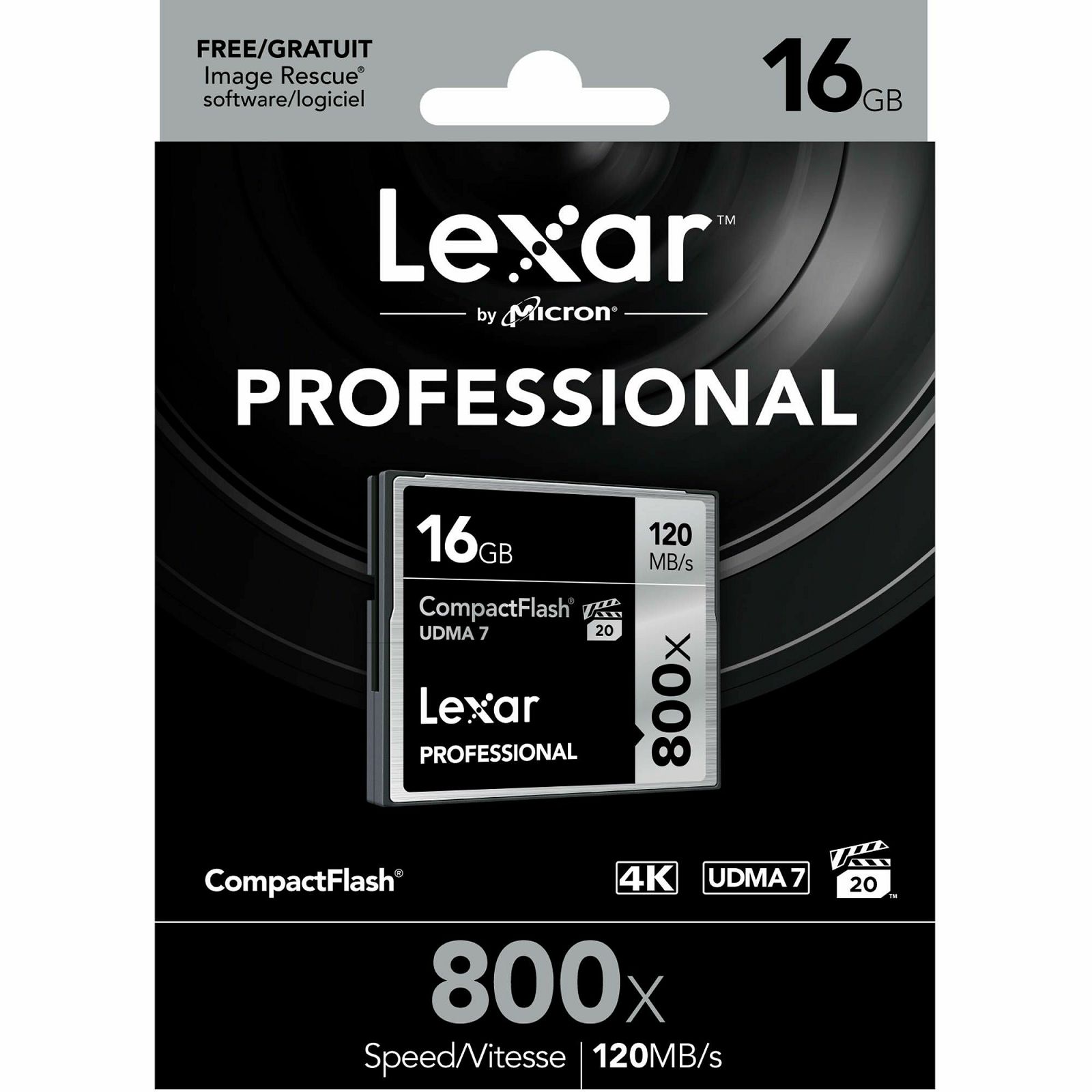 Lexar CF 16GB 800x 120MB/s Professional UDMA Compact Flash Card memorijska kartica (LCF16GCRBEU800)