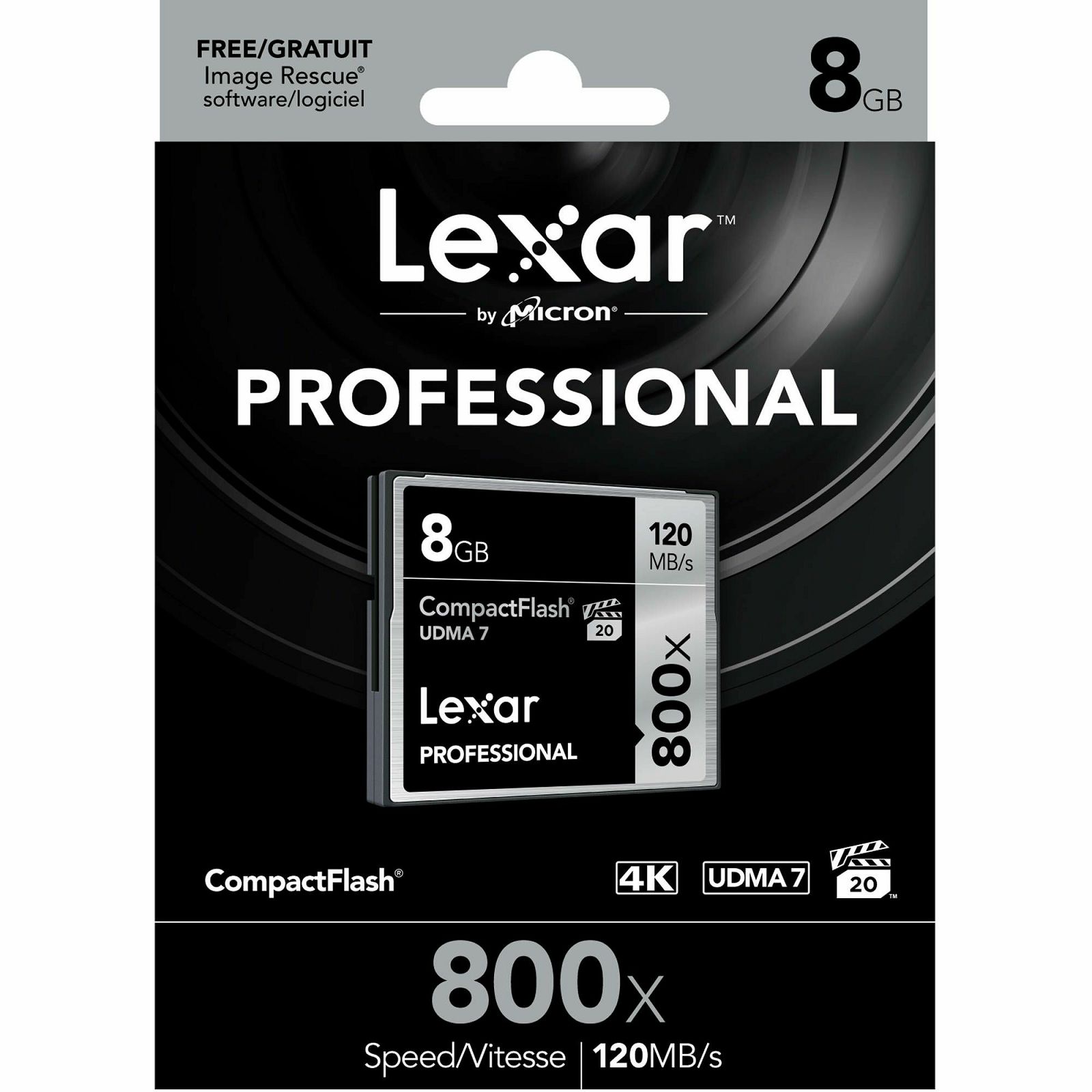 Lexar CF 8GB 800x 120MB/s Professional UDMA Compact Flash Card memorijska kartica (LCF8GBCRBEU800)