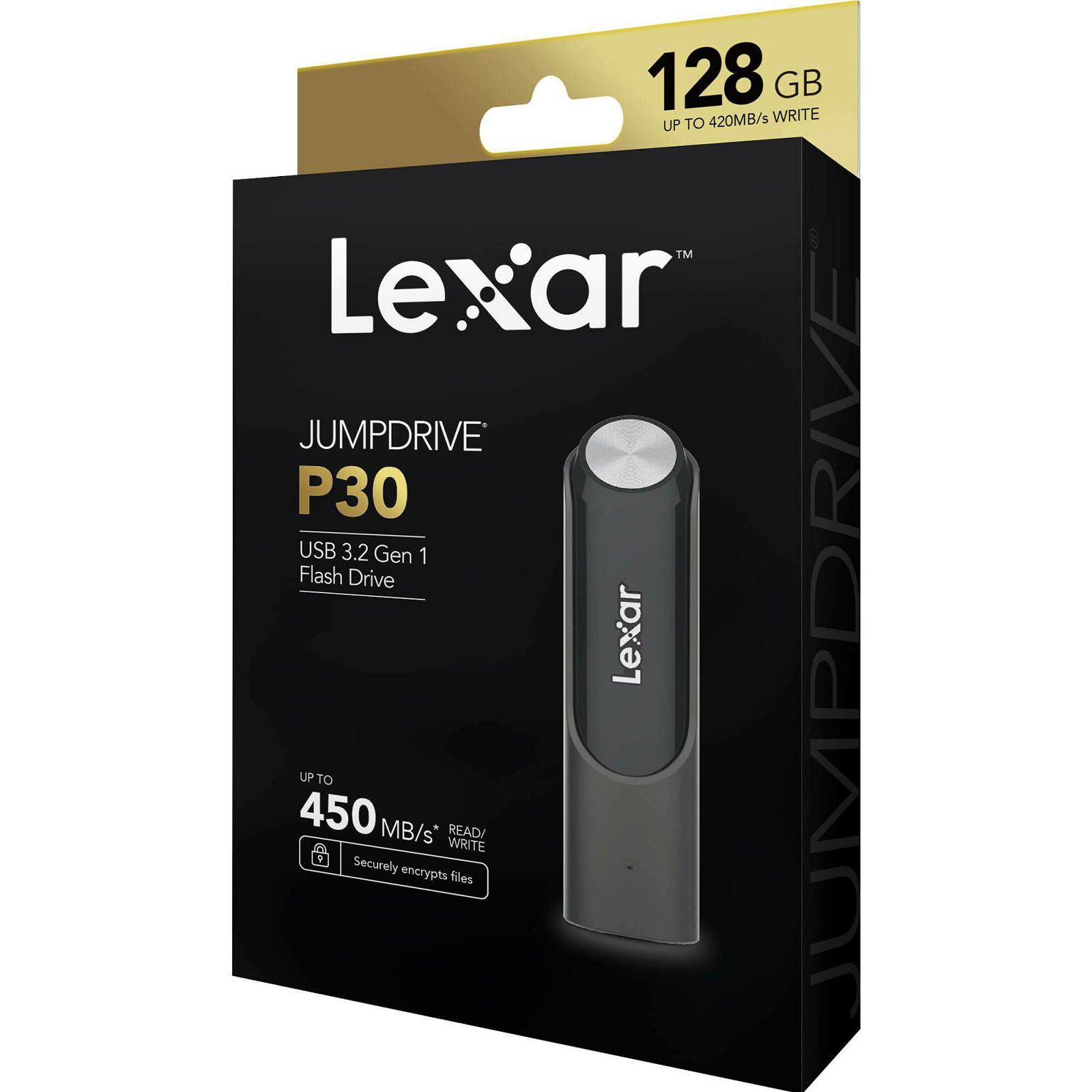 Lexar JumpDrive P30 128GB USB 3.2 Gen 1 Flash Drive 450MB/s read 420MB/s write memorija (LJDP030128G-RNQNG)