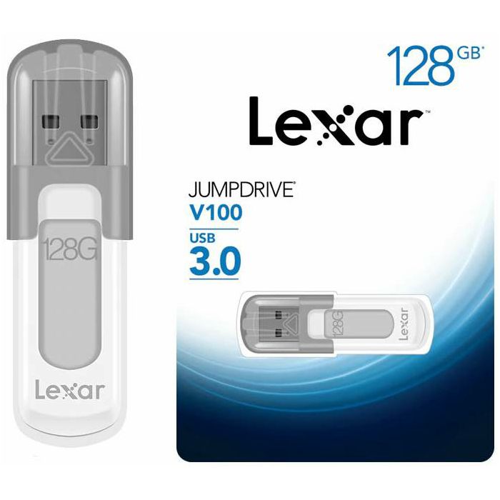 Lexar JumpDrive V100 128GB USB 3.0 Flash Drive memorija (LJDV100-128ABGY)