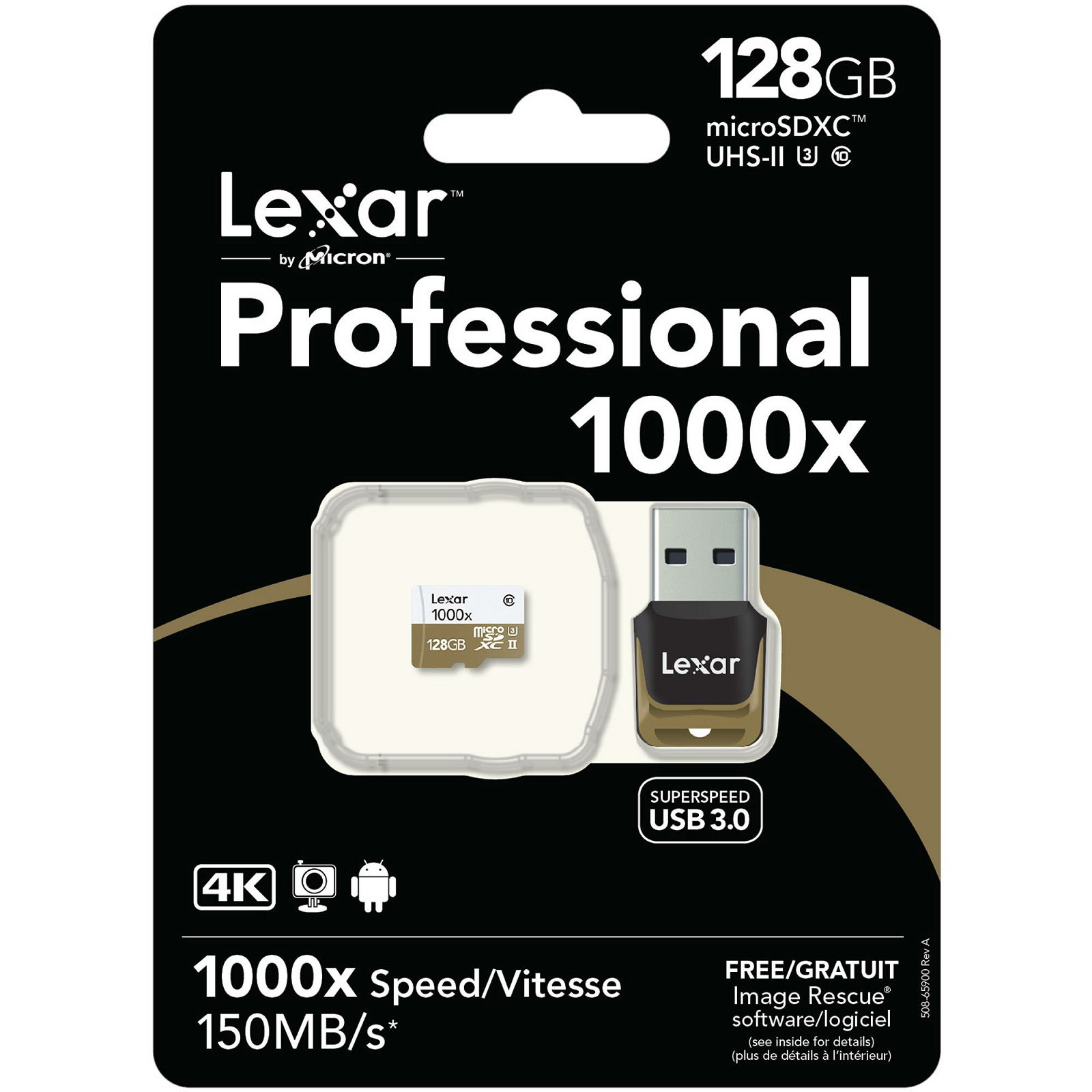 Lexar microSDHC 128GB 1000x 150MB/s UHS-II sa USB 3.0 Reader memorijska kartica i čitač kartica LSDMI128CBEU1000R