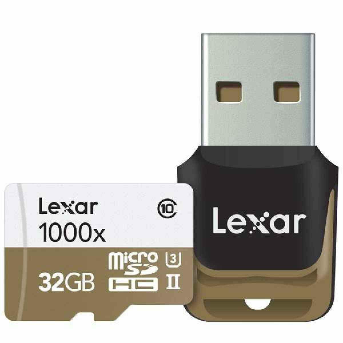 Lexar microSDHC 32GB 1000x 150mb/s UHS-II with USB 3.0 Reader microSD memorijska kartica + USB čitač LSDMI32GCBEU1000R
