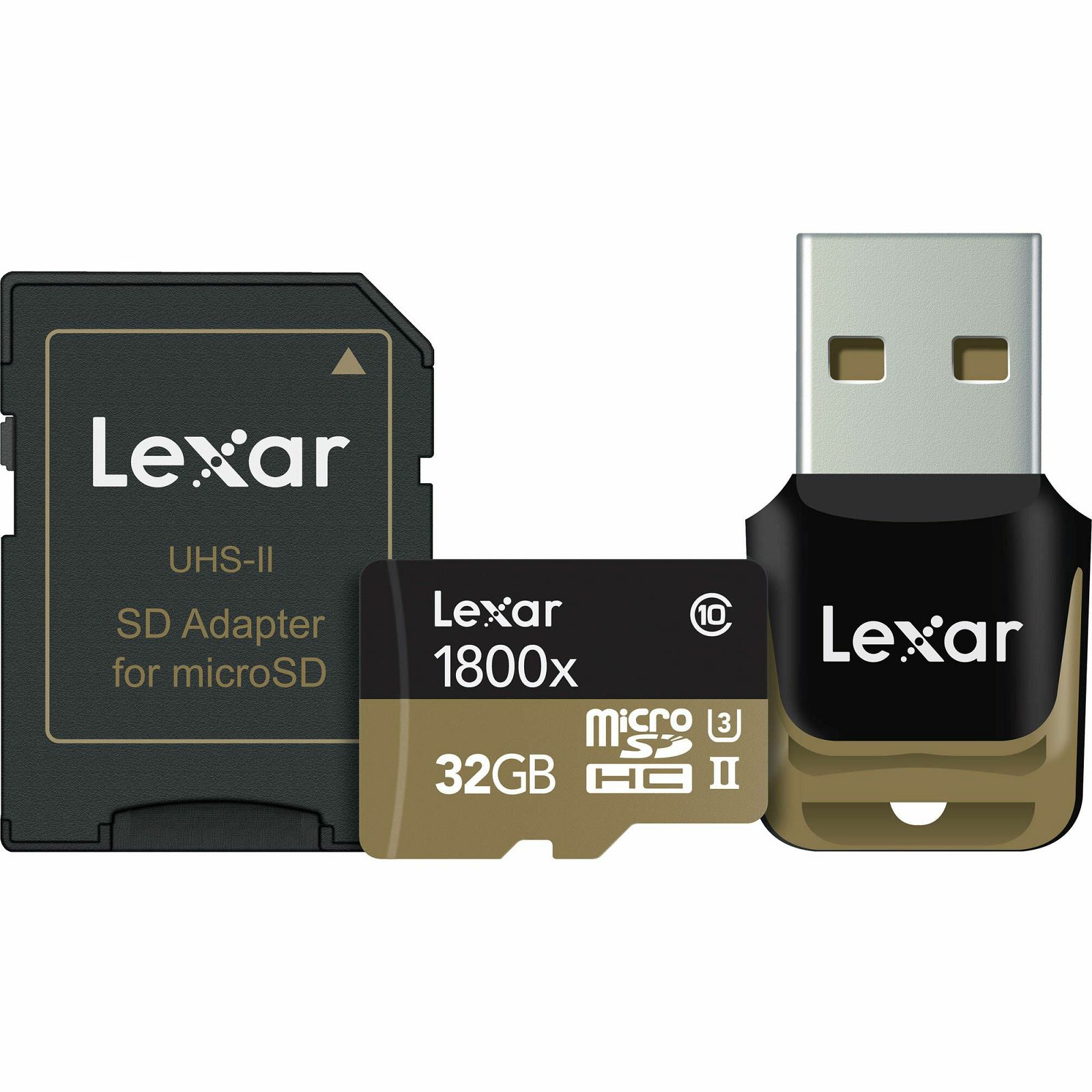 Lexar microSDHC 32GB 1800x 270MB/s UHS-II USB 3.0 Reader + adapter memorijska kartica sa adapterom LSDMI32GCRBEU1800R