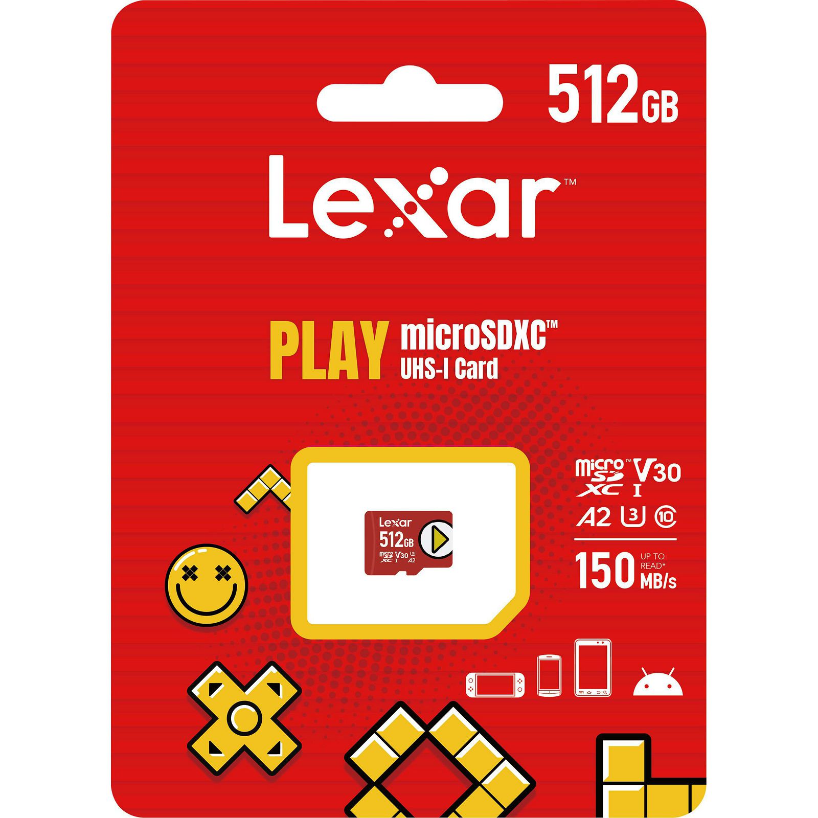 Lexar microSDXC 512GB 150MB/s Play UHS-I memorijska kartica (LMSPLAY512G-BNNNG)