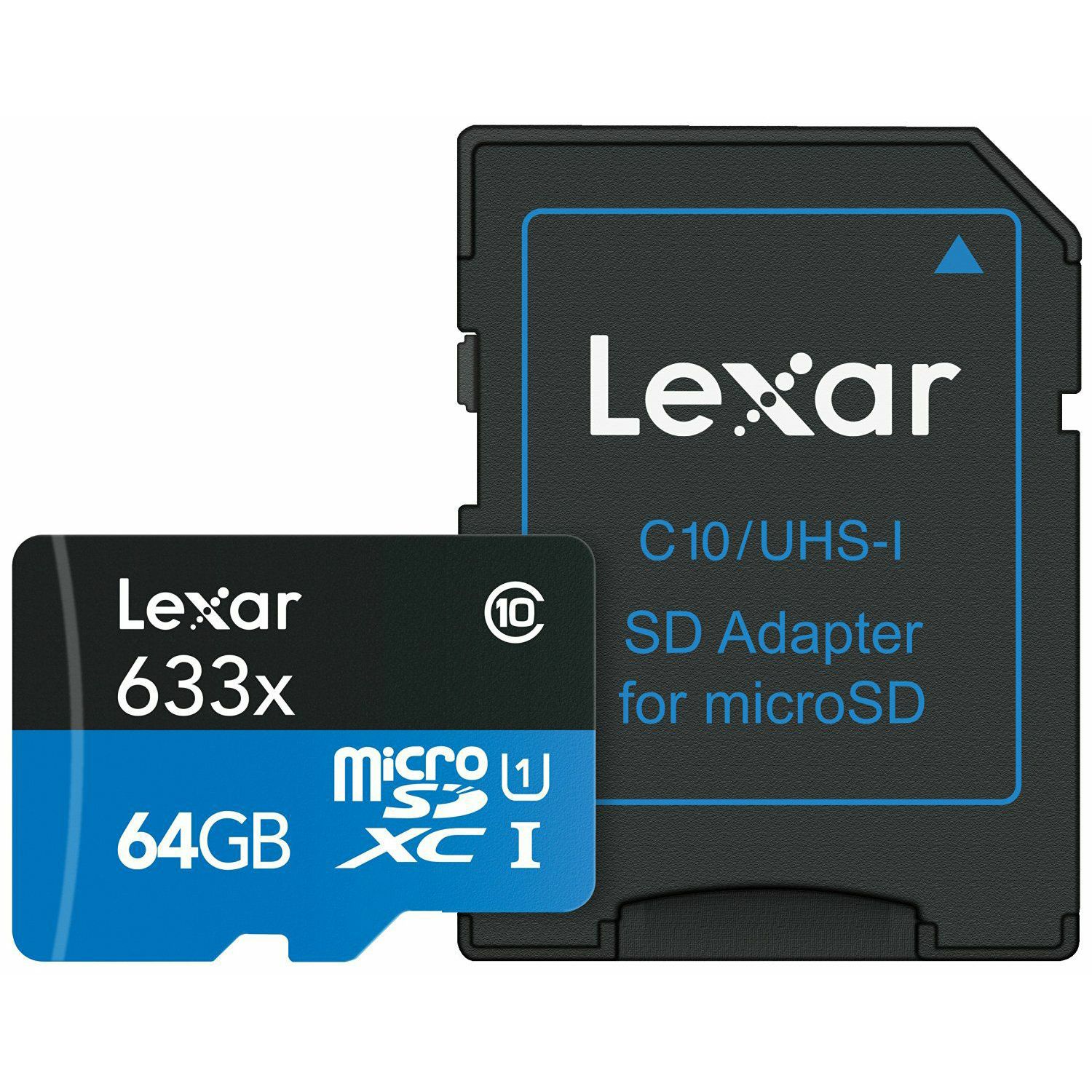 Lexar microSDXC 633x 95MB/s UHS-I 64GB memorijska kartica sa adapterom LSDMI64GBBEU633A