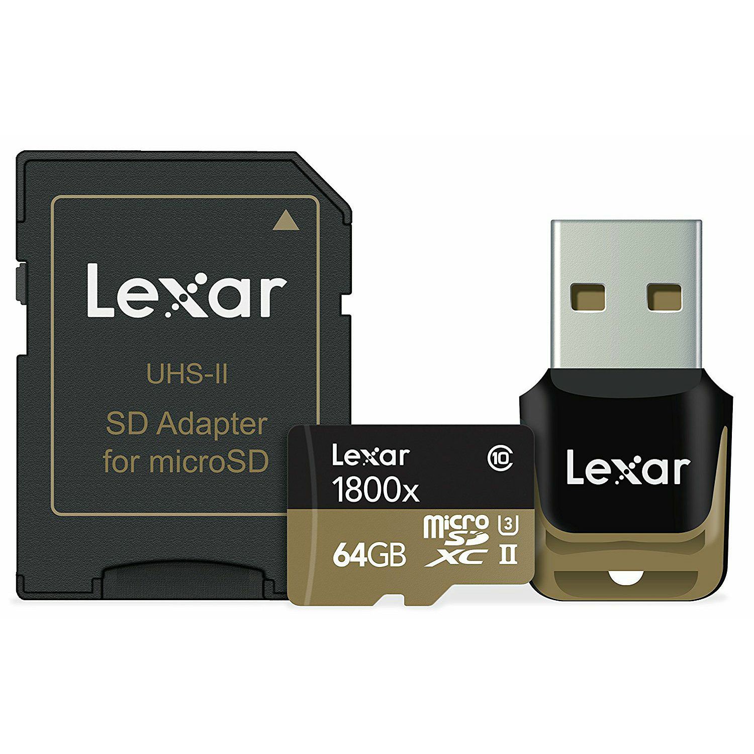 Lexar microSDXC 64GB 1800x 270MB/s UHS-II USB 3.0 Reader + adapter memorijska kartica sa adapterom LSDMI64GCRBEU1800R