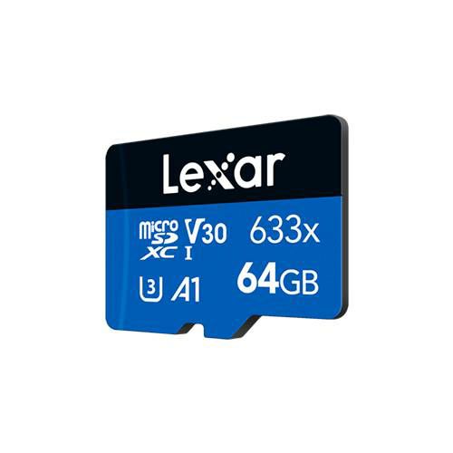 Lexar microSDXC 64GB 633x 100MB/s 45MB/s UHS-I C10 A1 V30 U3 High-Performance memorijska kartica (LSDMI64GBB633A)