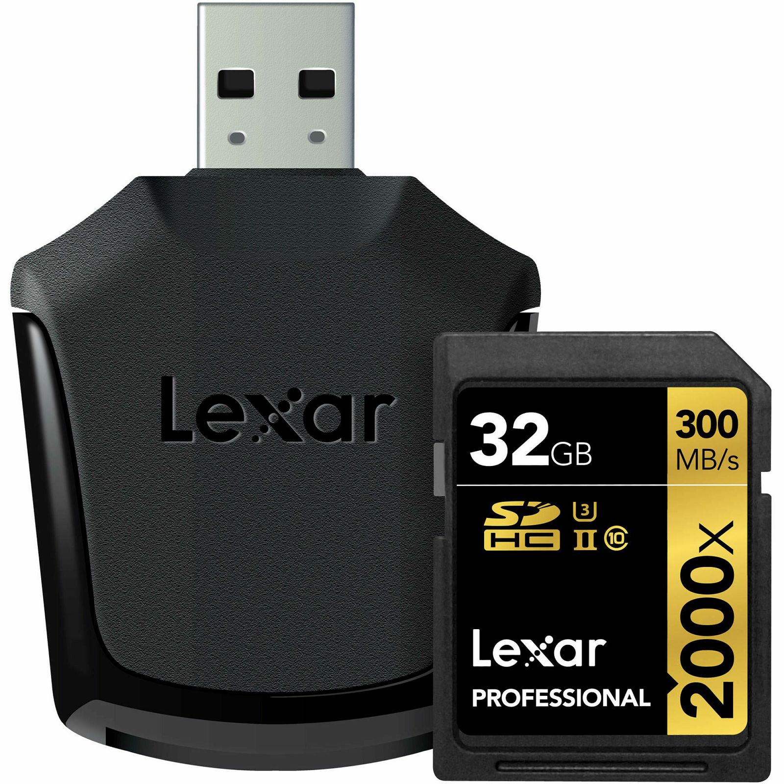 Lexar SDHC 32GB 2000x UHS-II Professional RDR Card incl Reader memorijska kartica i čitač kartica LSD32GCRBEU2000R