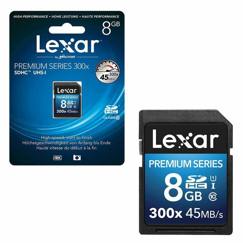 Lexar SDHC 8GB 300x 45MB/s Premium II Class 10 UHS-I Card memorijska kartica LSD8GBBBEU300