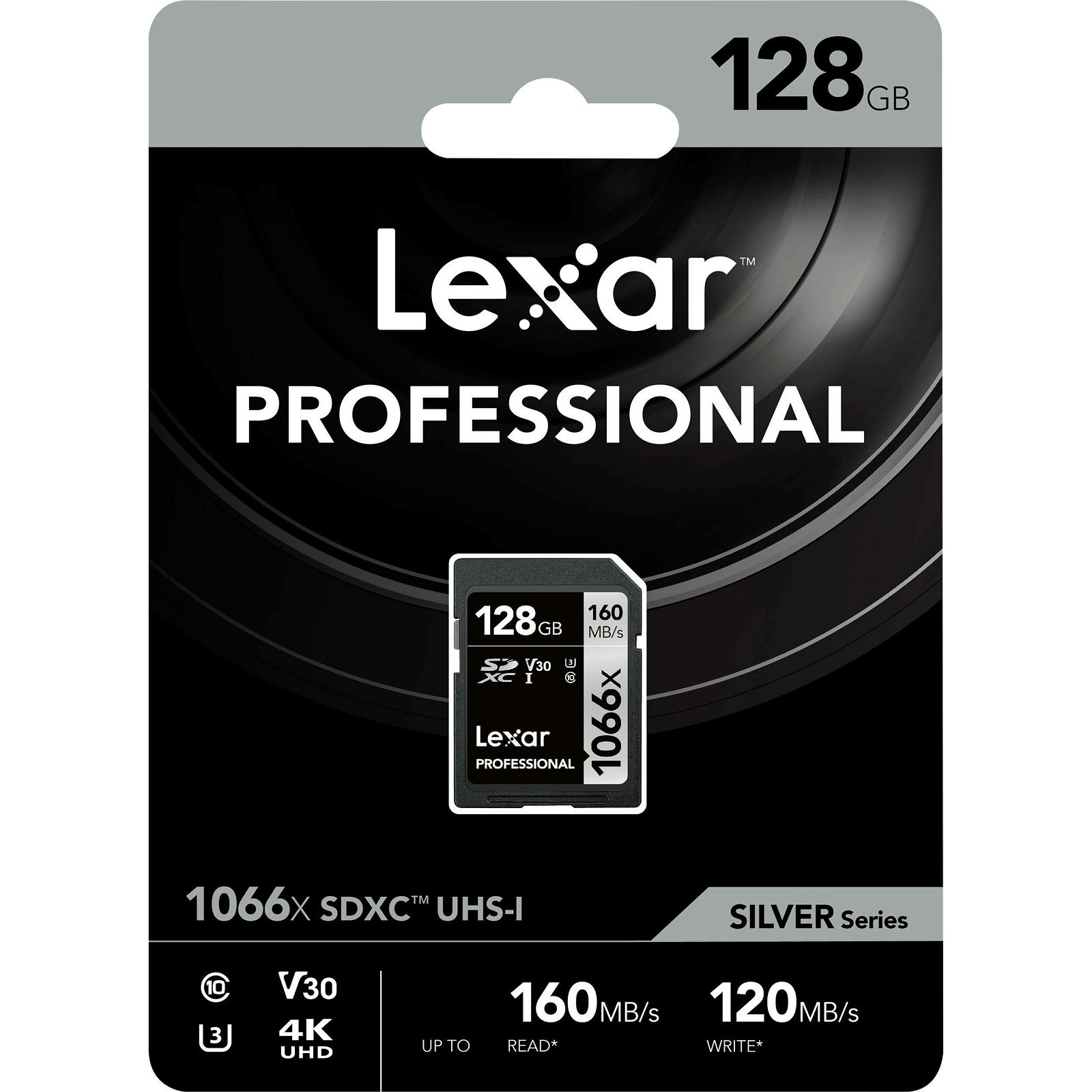Lexar SDXC 128GB 1066x 160MB/s 120MB/s UHS-I C10 V30 U3 memorijska kartica (LSD1066128G-BNNNG)