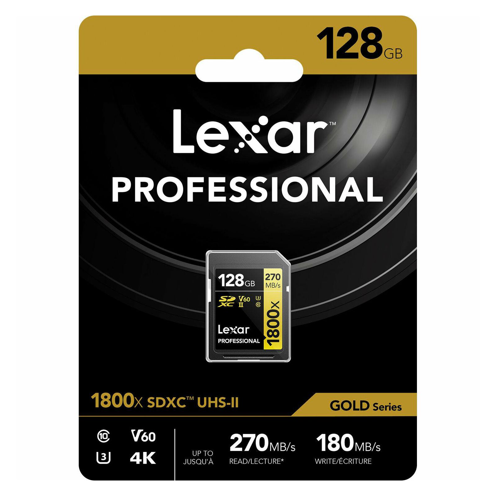 Lexar SDXC 128GB 1800x 270MB/s 180MB/s UHS-II C10 V60 U3 memorijska kartica (LSD1800128G-BNNNG)