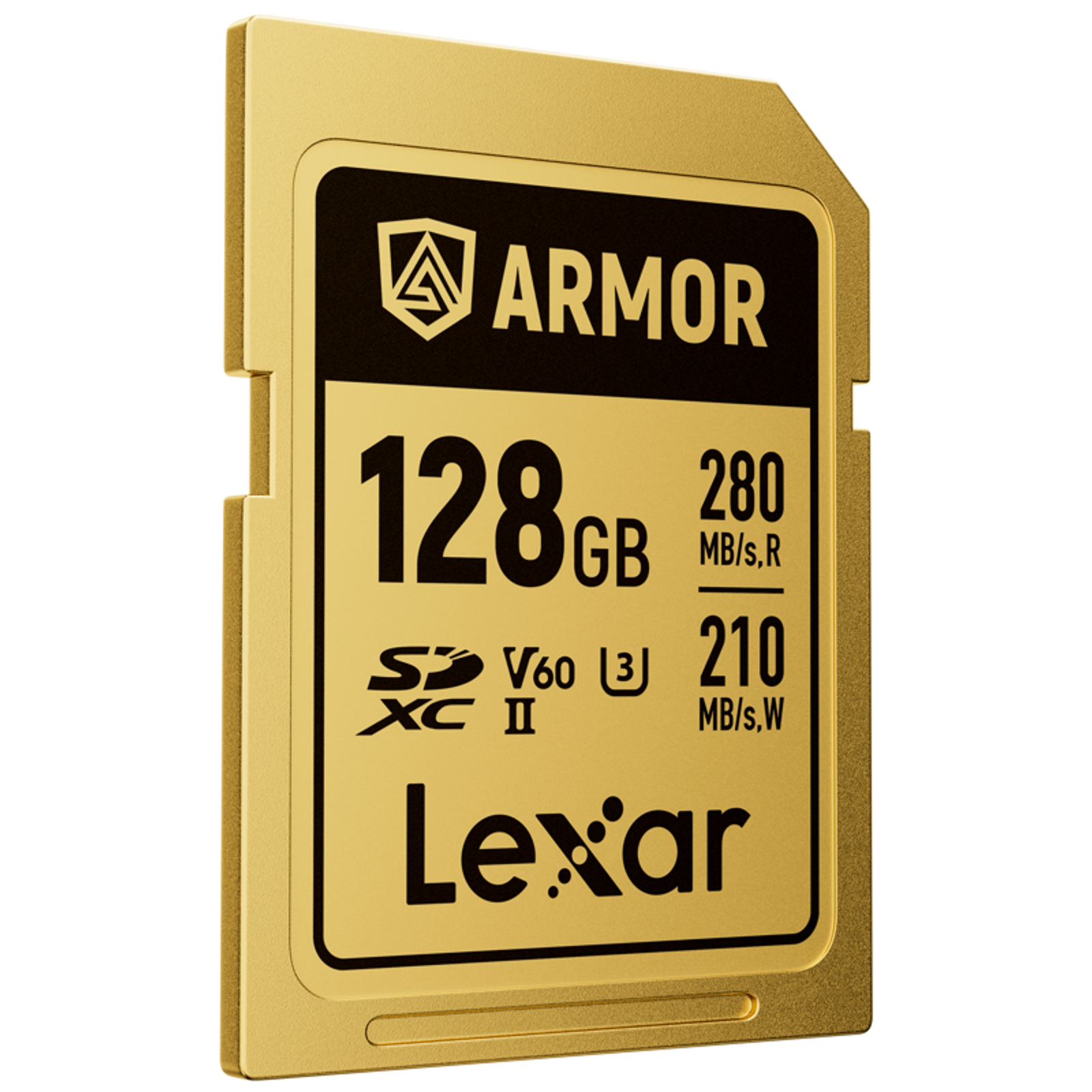 Lexar SDXC 128GB 280MB/s 210MB/s Class 10 UHS-II C10 V60 U3 Professional Armor Gold Stainless steel Casing IP68 memorijska kartica