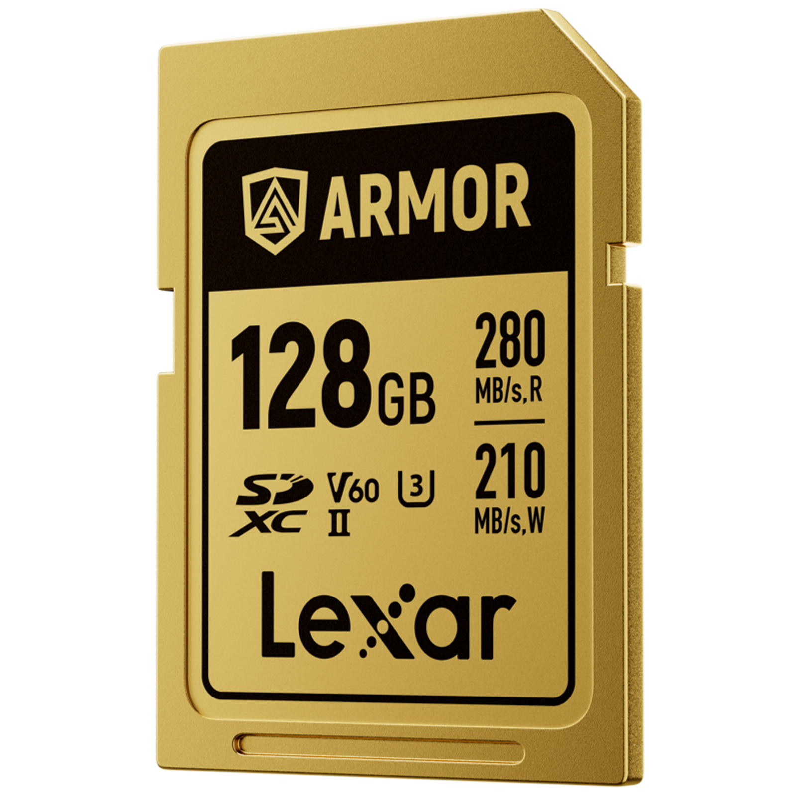 Lexar SDXC 128GB 280MB/s 210MB/s Class 10 UHS-II C10 V60 U3 Professional Armor Gold Stainless steel Casing IP68 memorijska kartica