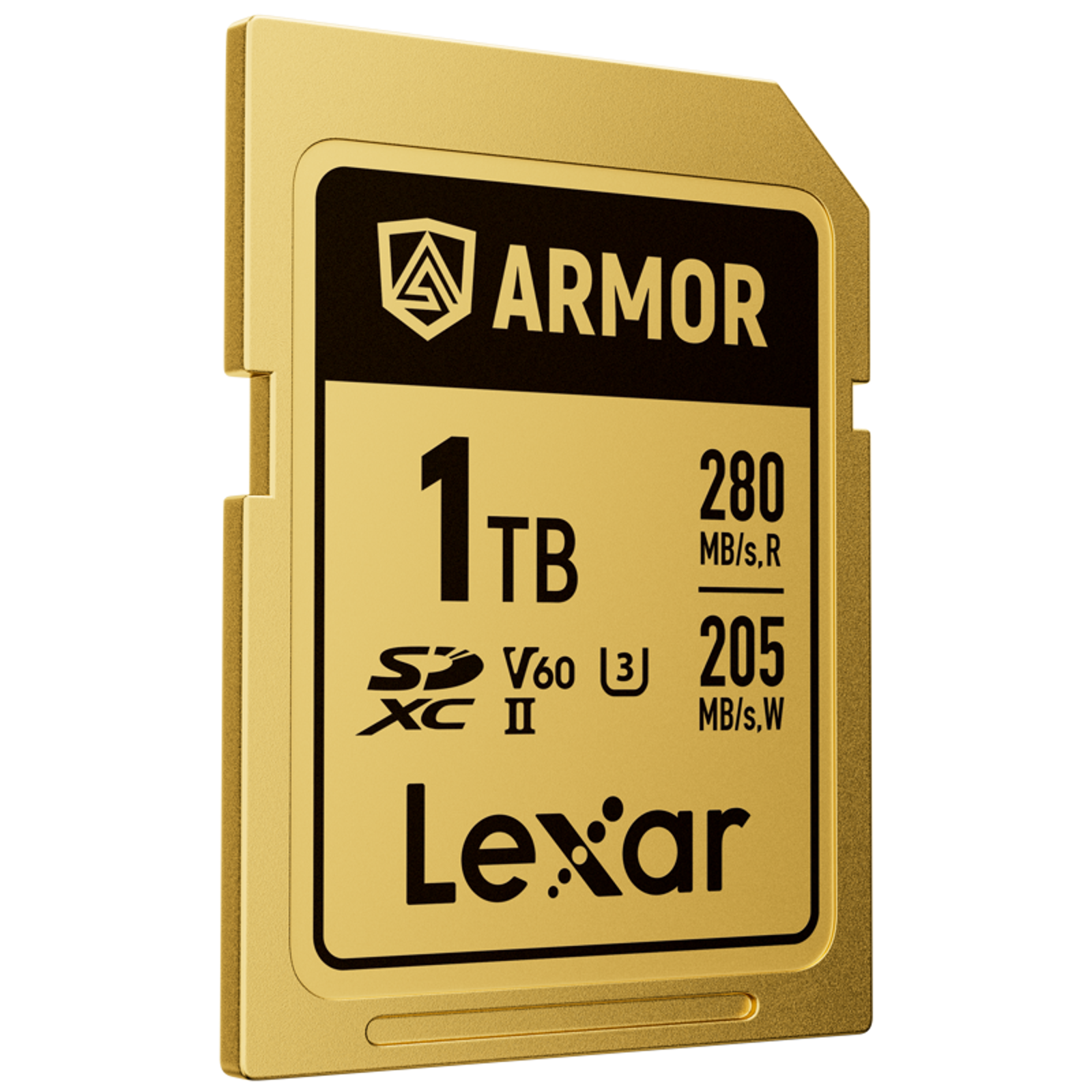 Lexar SDXC 1TB 280MB/s 210MB/s Class 10 UHS-II C10 V60 U3 Professional Armor Gold Stainless steel Casing IP68 memorijska kartica