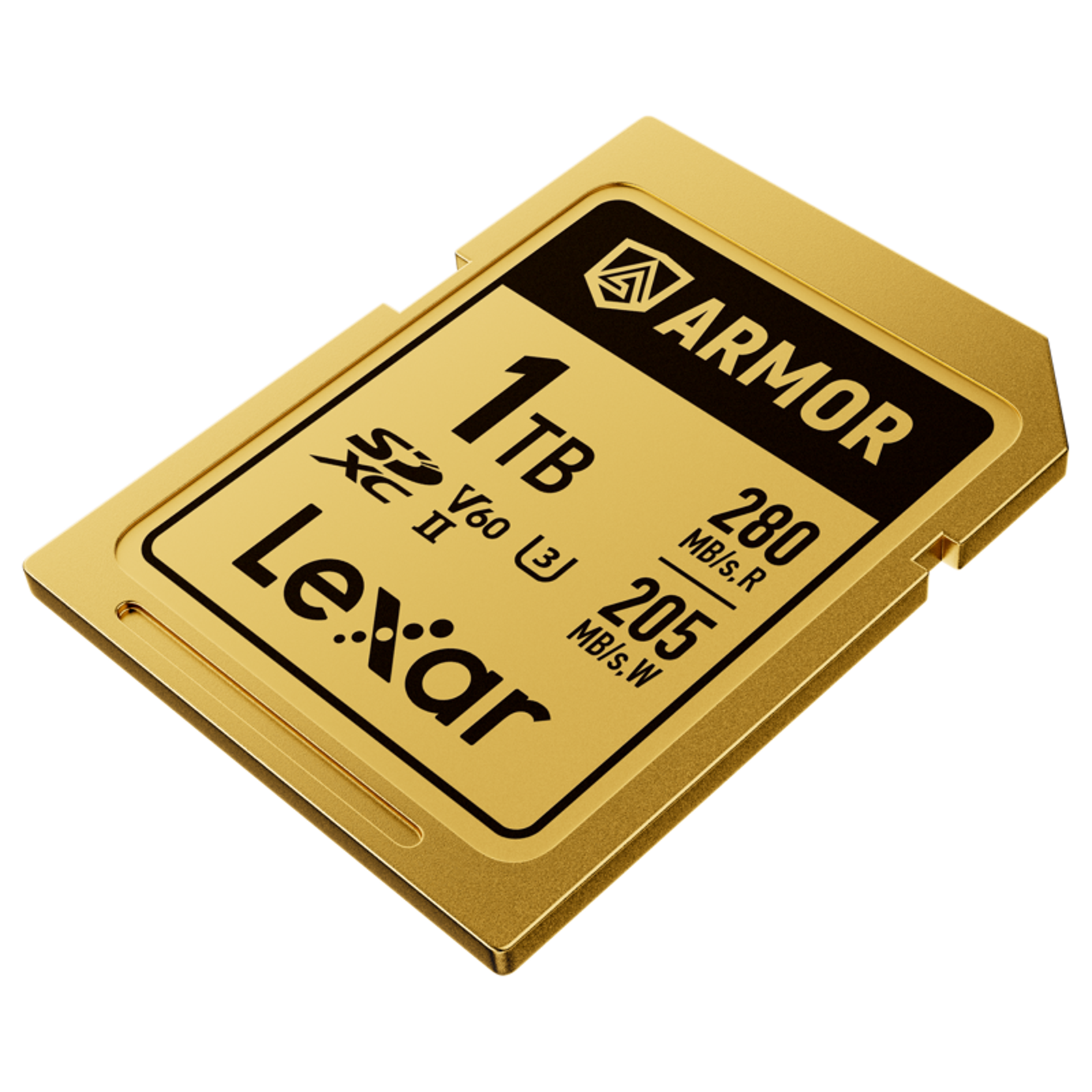 Lexar SDXC 1TB 280MB/s 210MB/s Class 10 UHS-II C10 V60 U3 Professional Armor Gold Stainless steel Casing IP68 memorijska kartica