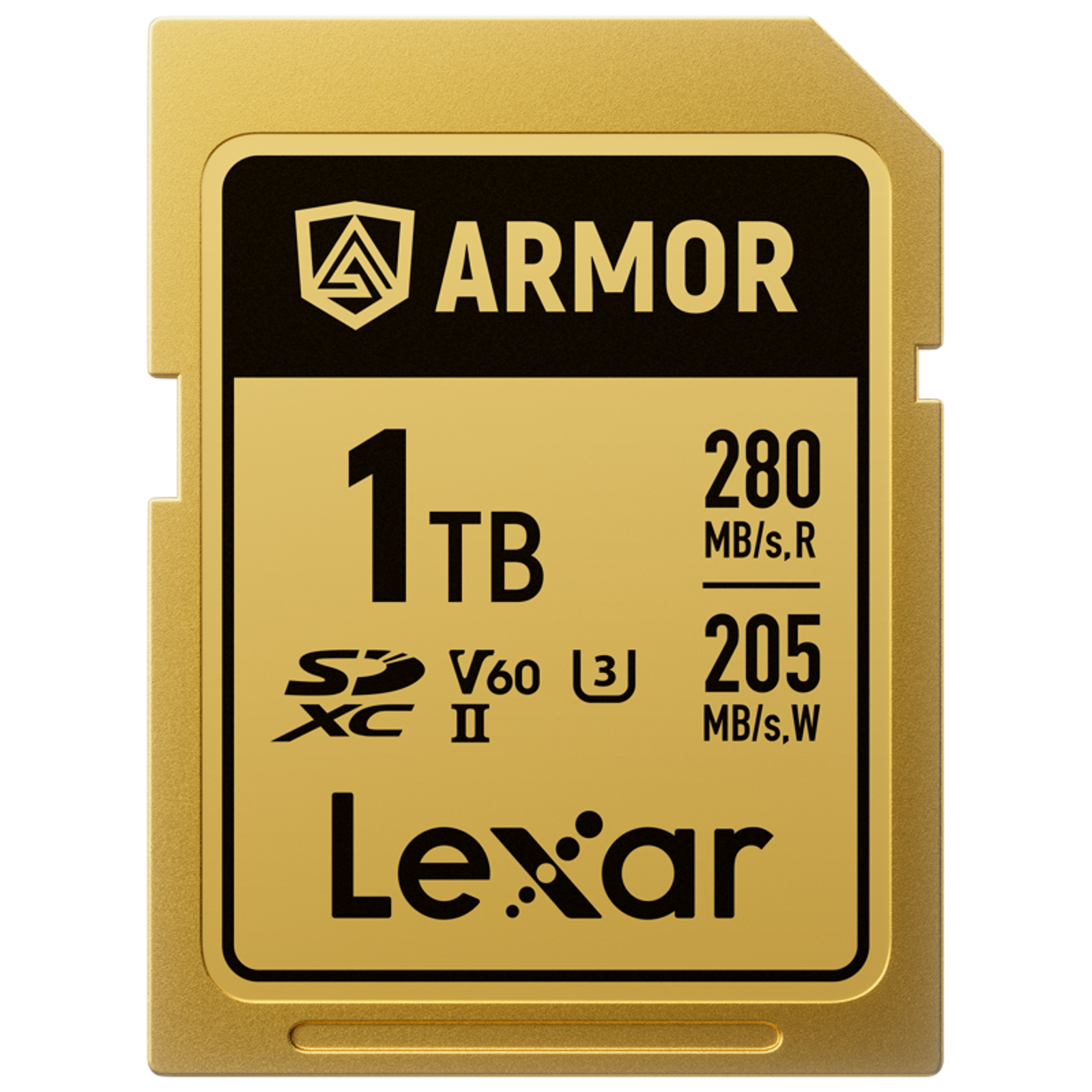 Lexar SDXC 1TB 280MB/s 210MB/s Class 10 UHS-II C10 V60 U3 Professional Armor Gold Stainless steel Casing IP68 memorijska kartica