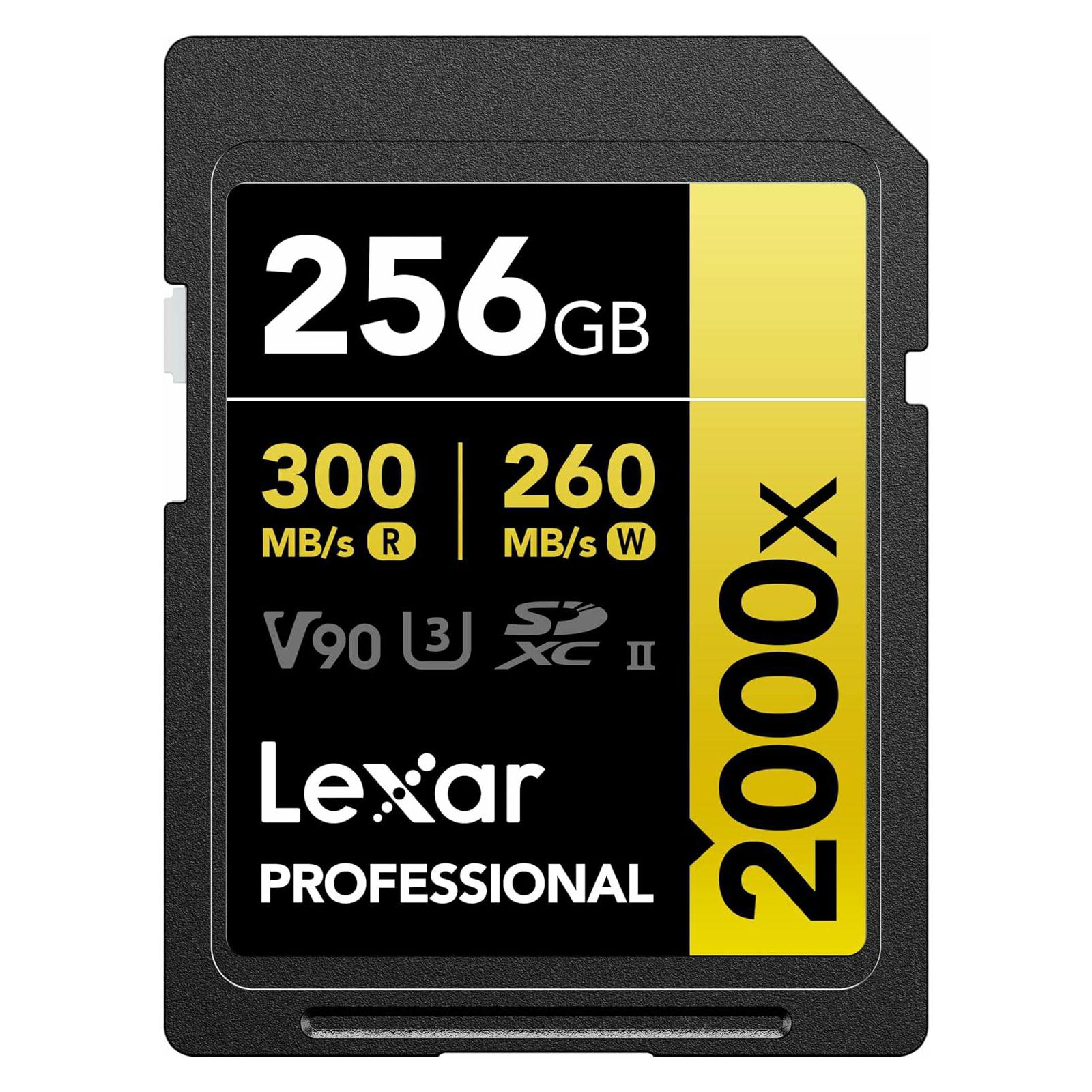 Lexar SDXC 256GB 2000x 300MB/s 260MB/s UHS-II C10 V90 U3 memorijska kartica (LSD2000256G-BNNNG)