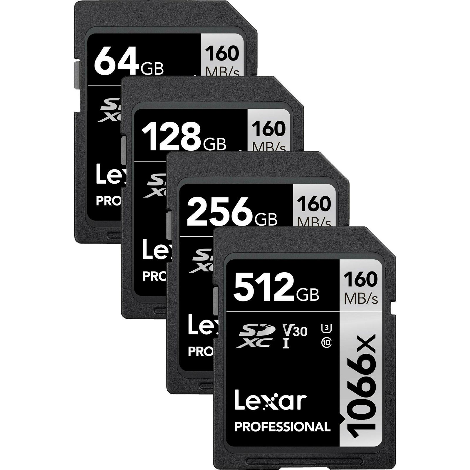 Lexar SDXC 512GB 1066x 160MB/s 120MB/s UHS-I C10 V30 U3 memorijska kartica (LSD1066512G-BNNNG)