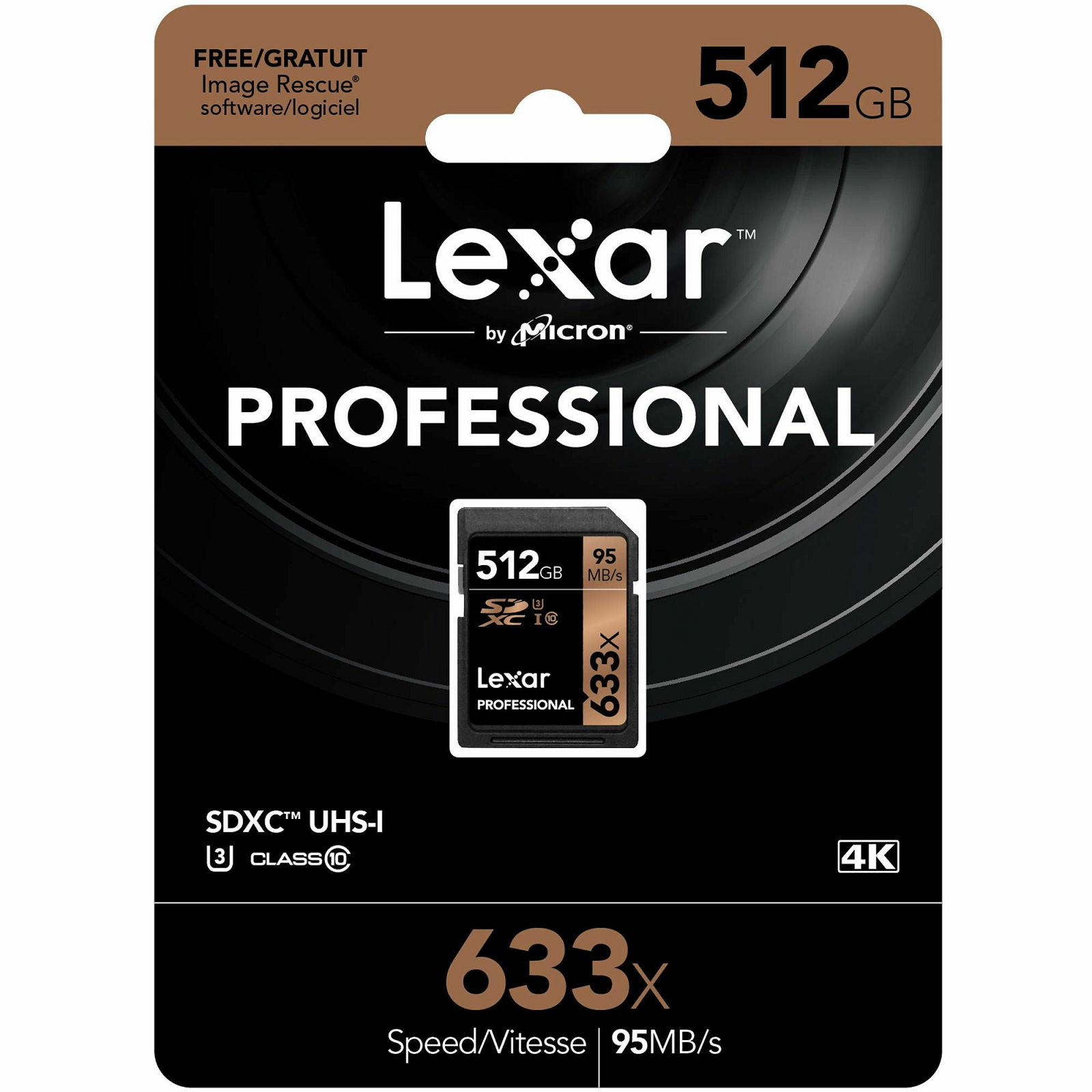 Lexar SDXC 512GB 633x 95MB/s Professional Class 10 UHS-I Card memorijska kartica LSD512CBEU633