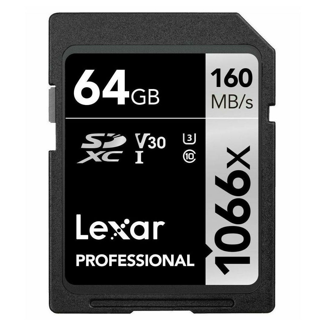 Lexar SDXC 64GB 1066x 160MB/s 70MB/s UHS-I C10 V30 U3 memorijska kartica (LSD1066064G-BNNNG)