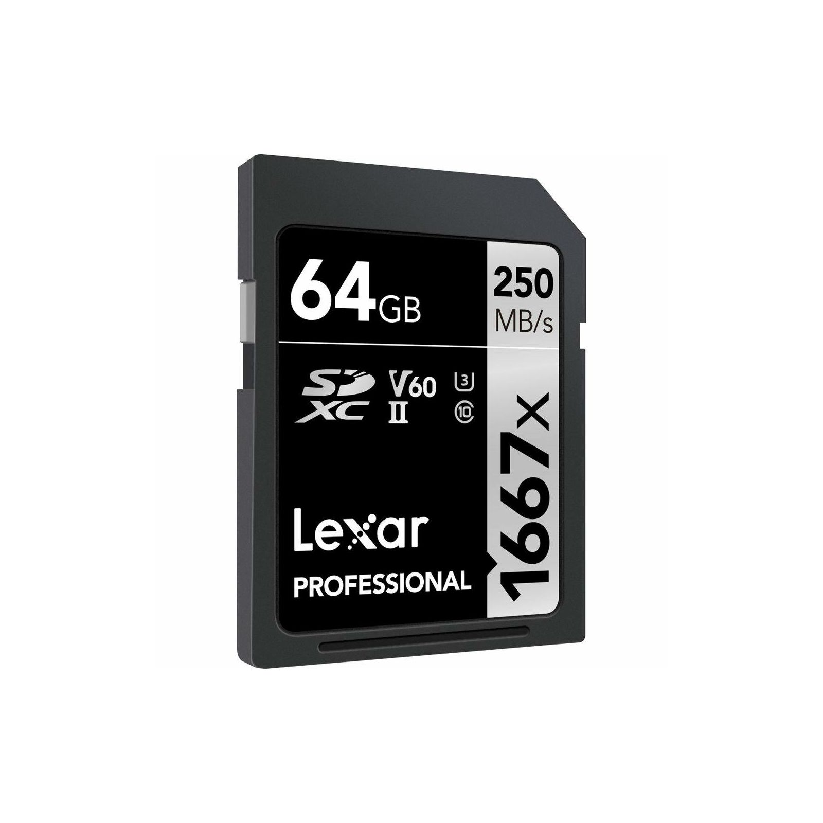 Lexar SDXC 64GB 1667x 250MB/s 80MB/s UHS-II C10 V60 U3 memorijska kartica (LSD64GCB1667)