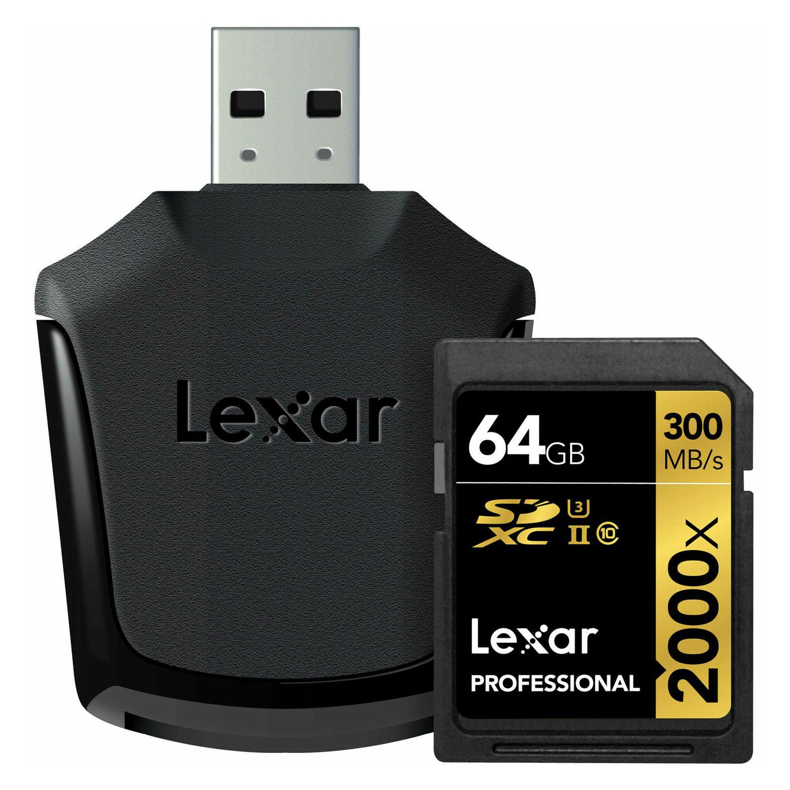 Lexar SDXC 64GB 2000x UHS-II Professional RDR Card incl Reader memorijska kartica i čitač kartica LSD64GCRBEU2000R