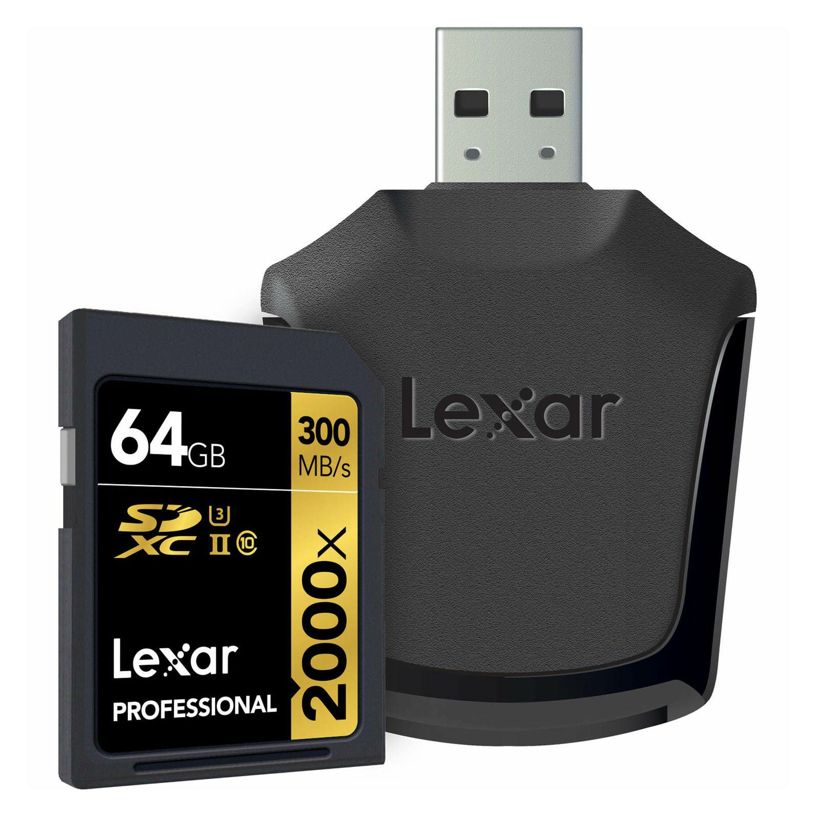 Lexar SDXC 64GB 2000x UHS-II Professional RDR Card incl Reader memorijska kartica i čitač kartica LSD64GCRBEU2000R