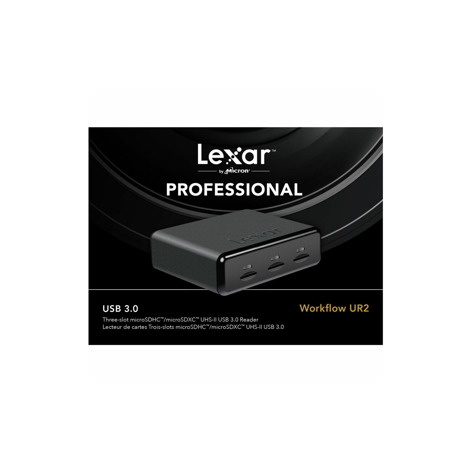 Lexar Workflow Card Reader Prof UR1 3-Slot microSD Professional Three-Slot microSDHC, microSDXC USB 3.0 čitač kartica za samostalni rad i za Hub LRWUR2TBEU