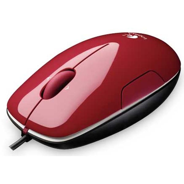 Logitech M150, laserski miš, crveni
