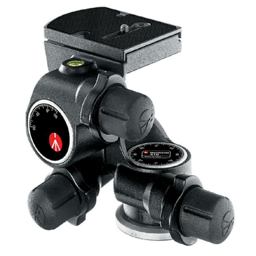 Manfrotto Junior Geared Head 410 glava stativa s pločicom 410PL Quick Release Plate