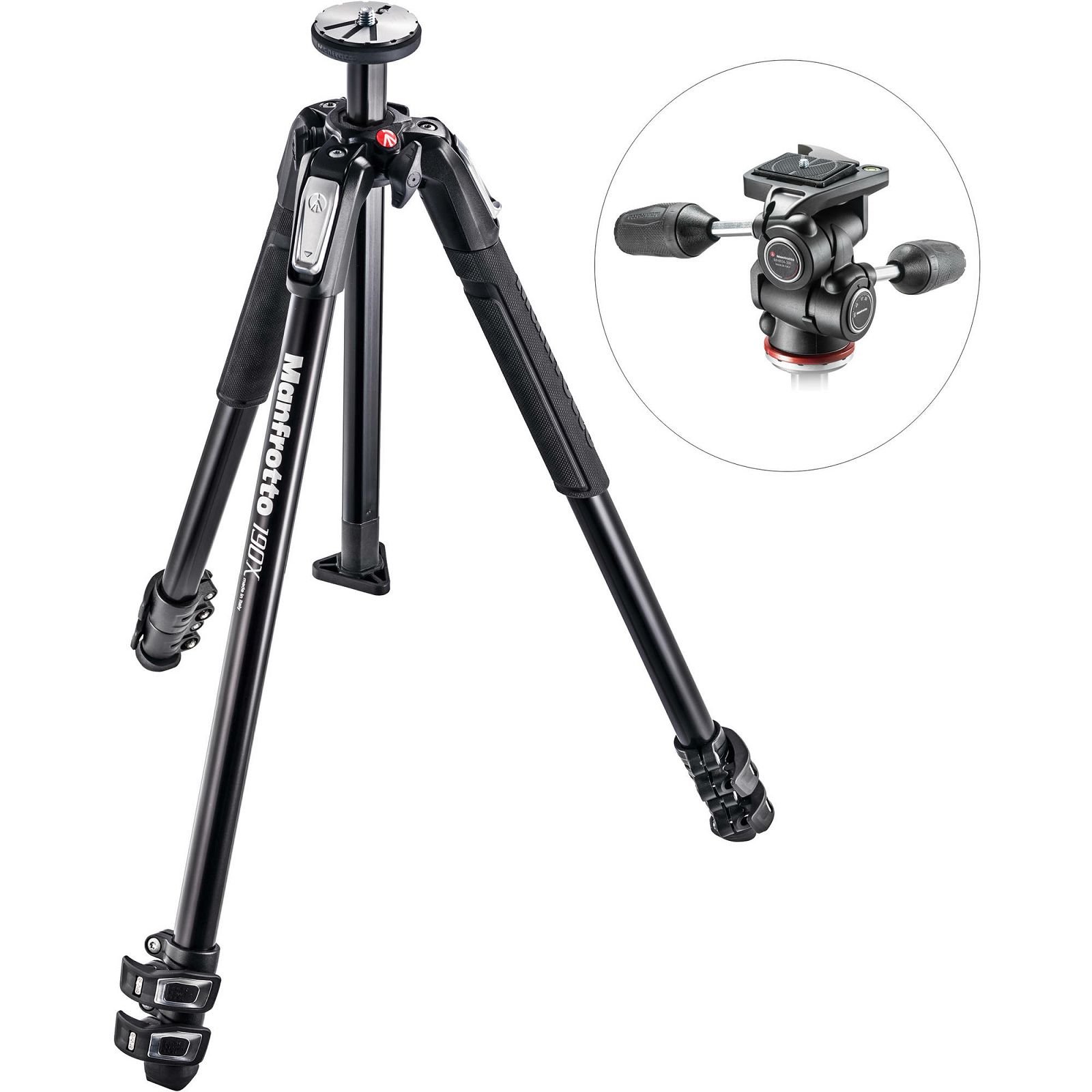 Manfrotto MK190X3-3W1 172cm 4kg stativ s 3-way pan glavom