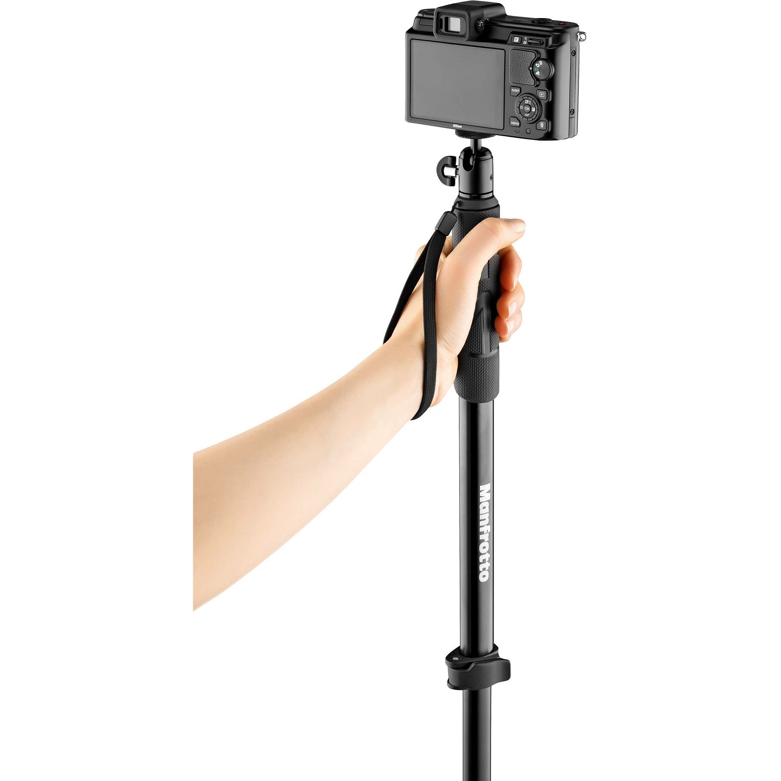 Manfrotto MPCOMPACT-BK 131cm 1kg Black Compact Extreme 2-in-1 Monopod and Pole selfie stick