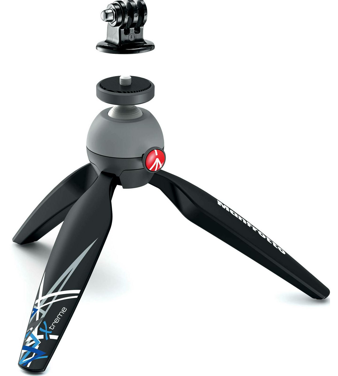Manfrotto Pixi Mini Xtreme Kit stolni stativ s adapterom za GoPro akcijske kamere (MKPIXIEX-BK)